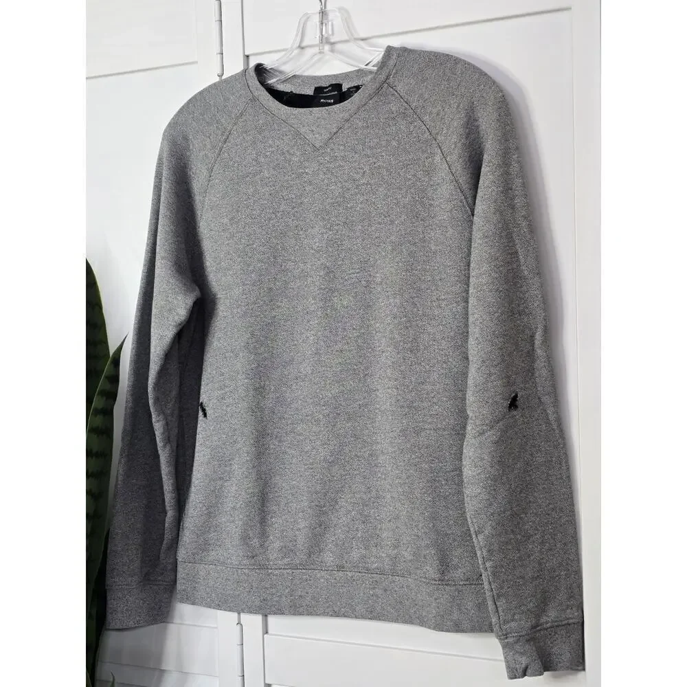 Hugo Boss Sweater Mens Adult Medium Distressed Gray Casual Preppy Casual Slim